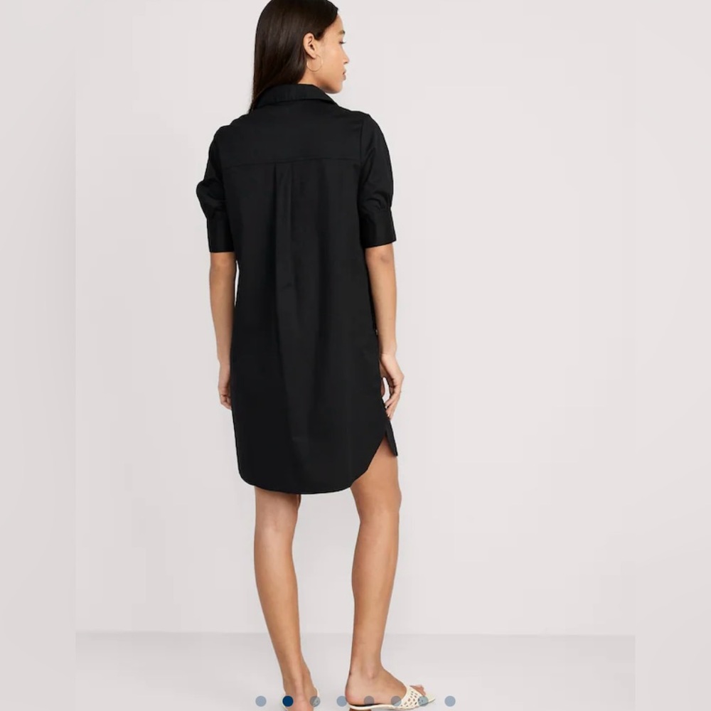 Old Navy Short Sleeve Shirt Dress in black, size M - Picture 6 of 8